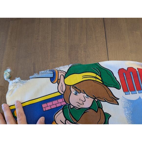 1988 Nintendo Super Mario Legend Zelda Twin Sheet Set Flat Fitted 2 Pillowcases - Picture 6 of 10